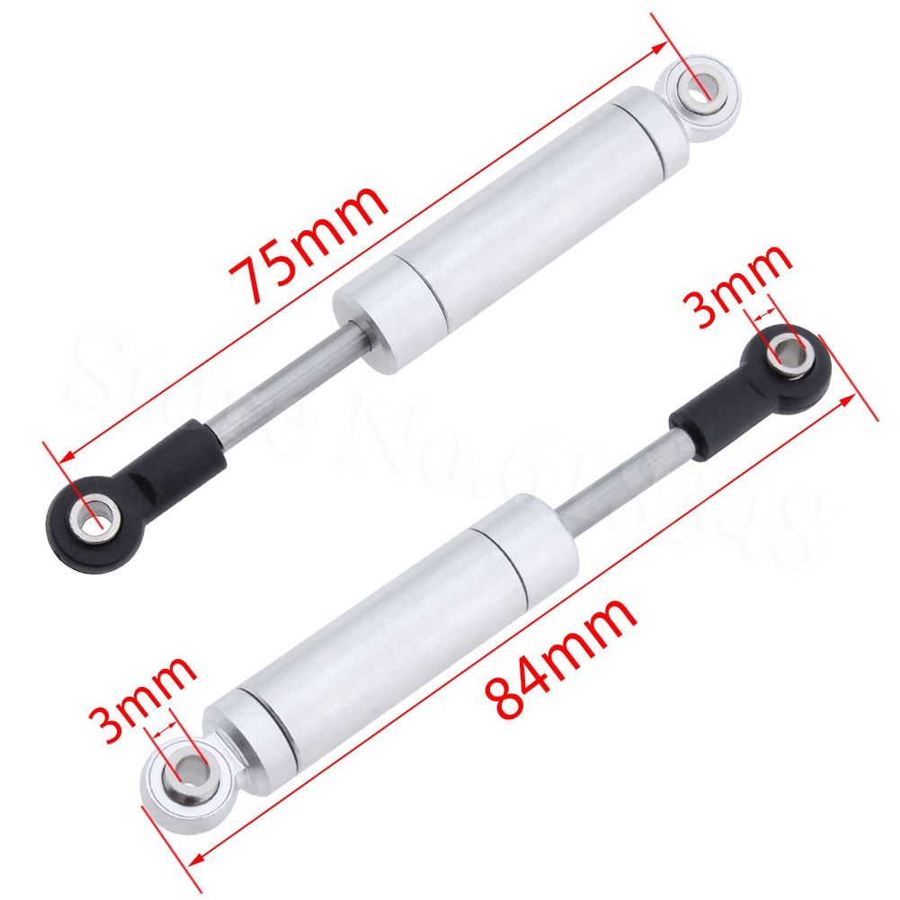 2pcs For 1/10 RC TAMIYA CC-01 Rock Crawler Aluminum Internal Spring Shock Absorber Assembled 72-82mm Upgrade Parts