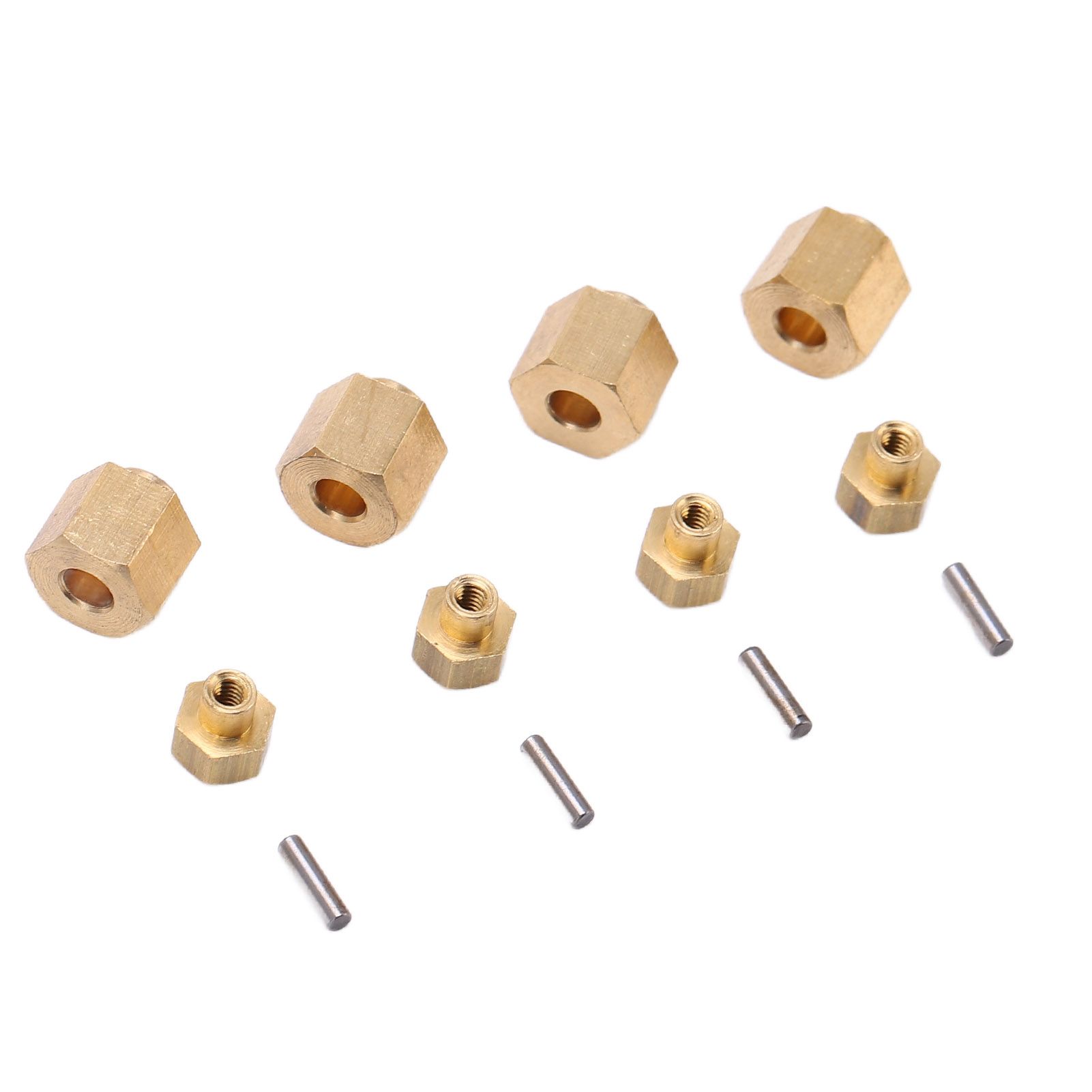 Brass 7MM Wheel Hex Extended Adapter For Axial SCX24 AXI900811/24 RC Car PartsX