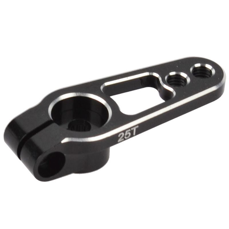 1PCS Aluminum Alloy 25T 31Mm Steering Servo Arm Horn for RC Car Crawler Parts,Black