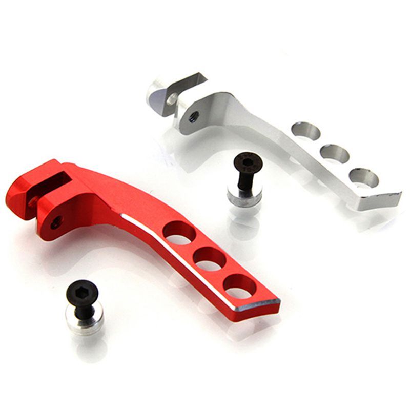 2pcs Metal 4-Hole Transmitter Neck Strap Balancer Adjuster Vertical - red & Silver