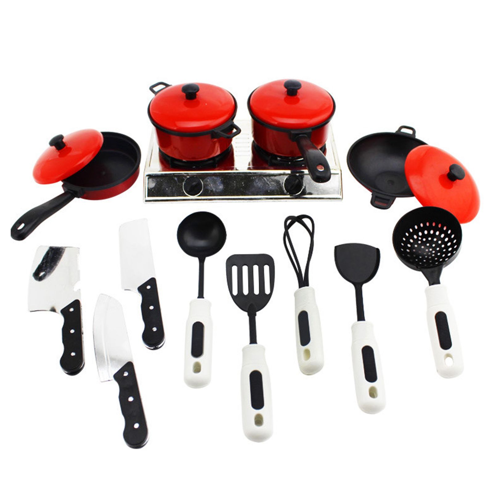 17Pcs Children Play House Simulation Tableware Kitchen Accessories Kids Toys Set