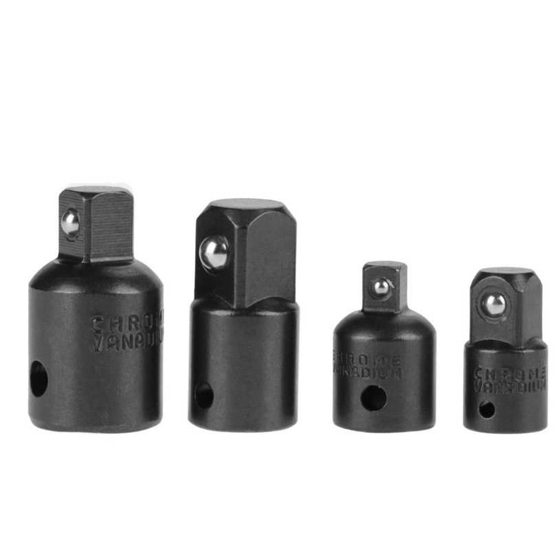 4Pcs Chrome Vanadium Steel Socket Adapter Reducers 1/2" 3/8" 1/4" Wrench
