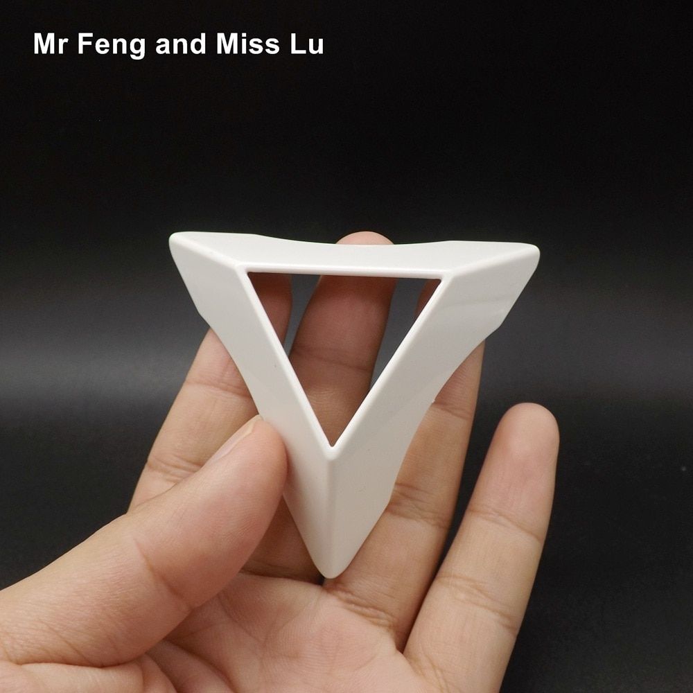 White Magic Cube Plastic Triangle Holder Base Tower Style Puzzle Kids Gifts