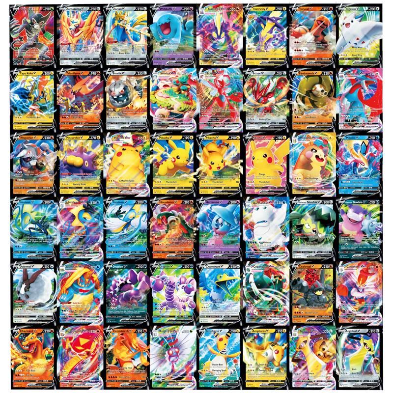 New Pokemon Card English Version Featuring 60 V MAX Tag Team 200 GX 20 ENERGY 20 MEGA 20 EX 10TRAINER Shining Game Trading Cards