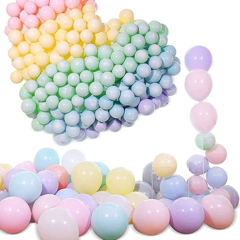 NANLIY- 100 Pcs Macaron Balloons,Colorful Pastel Balloons,for Party Decoration Balloons, Birthday Wedding Engagement Baby Shower