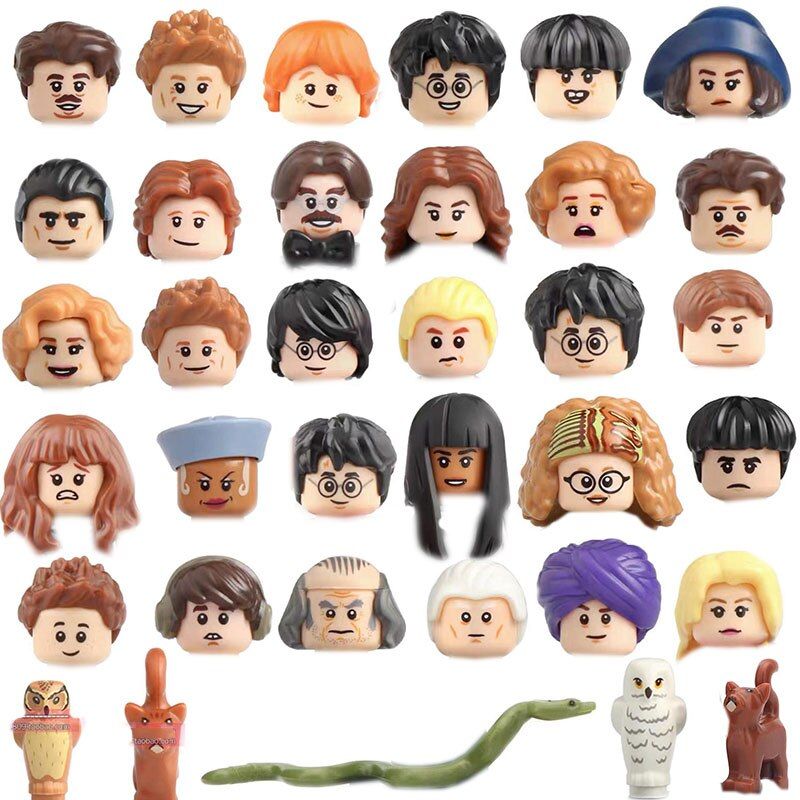Magic Movie Series Sets Toy owl Magician Action Figure Heads Educational Building Blocks Kids Gifts