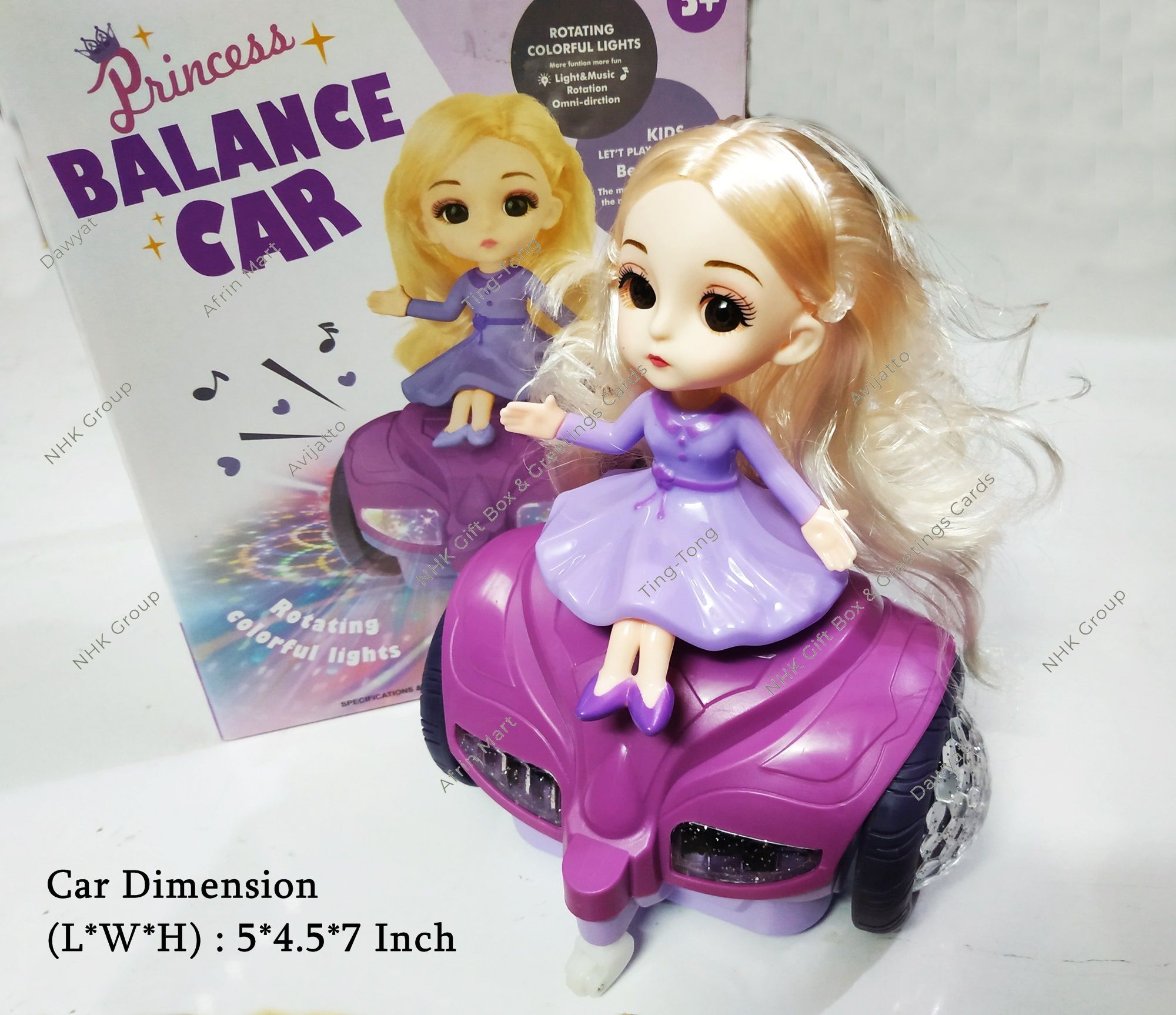 Princess Balance Music & 3D Lighting System Toy Car
