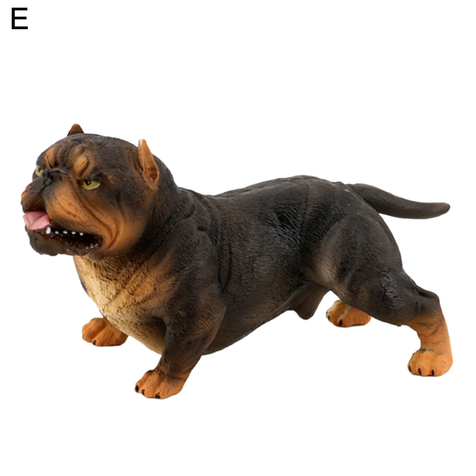 Model Toy Simulated Collectible Plastic Simulation Wild Animal Bully Pitbull Model for Hobby Collection