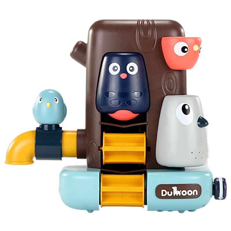 DUMOON Children Bathroom Toys Baby Playing in Water Waterfall Toys Woodpecker Spraying Bath Toys Bathroom Bathing Tub Kids Toy
