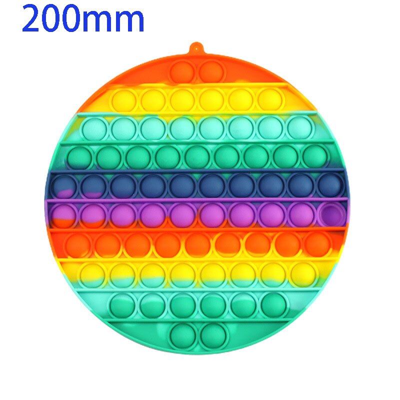 Luminous Super BIG SIZE 30cm Fidget Toys Square Antistress Toy Push Bubble Figet Sensory  Jouet Pour Autiste For kid gift