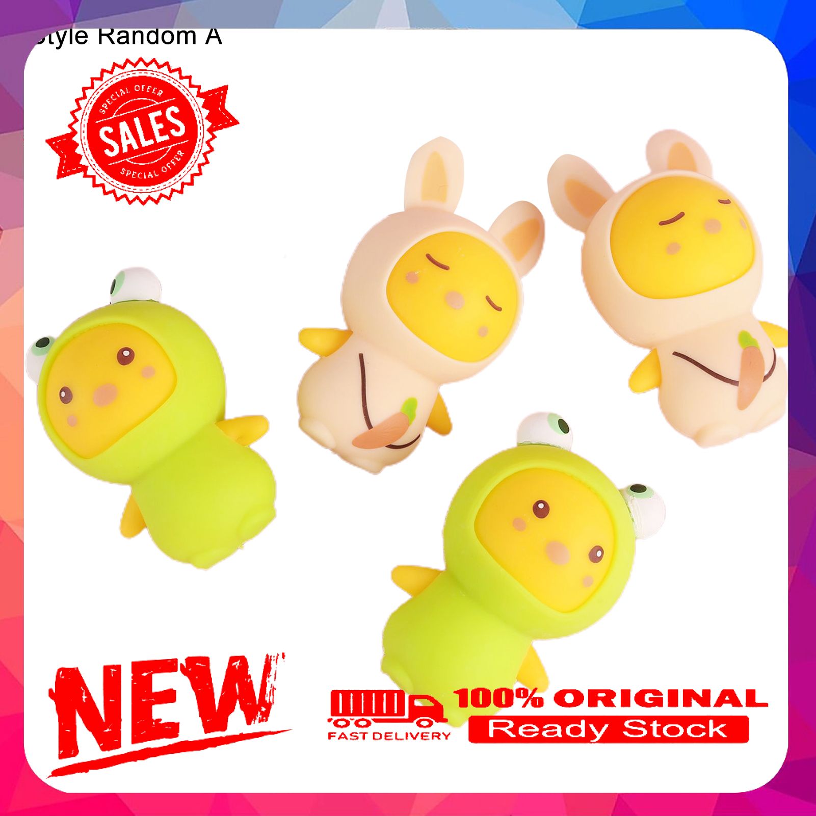 Vist Fox Decompression Toy Soft Portable TPR Rubber Squid Game Fidget Toy for Office