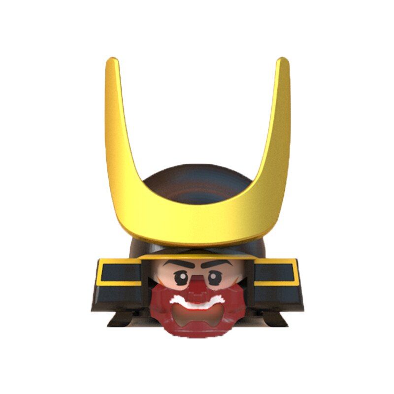 Anime Series Japanese Samurai Warrior Soldiers Armor Action Figures Heads Bricks Buiding Blocks Educational  Toys For Kids Gifts