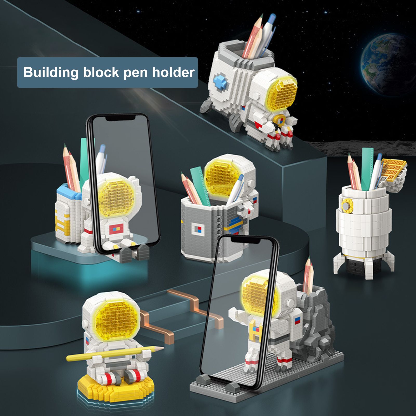 Childrenworld Space Block Toy Comfortable Grip Mini Blocks Micro Building Set
