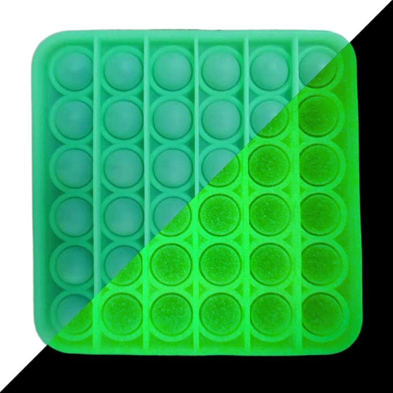 Unzip Toys Glow in The Dark Popit Pop It Fidget Silicone Toys Anti Stress Relief Luminous Toy Push Pop Bubble Fidget Figet