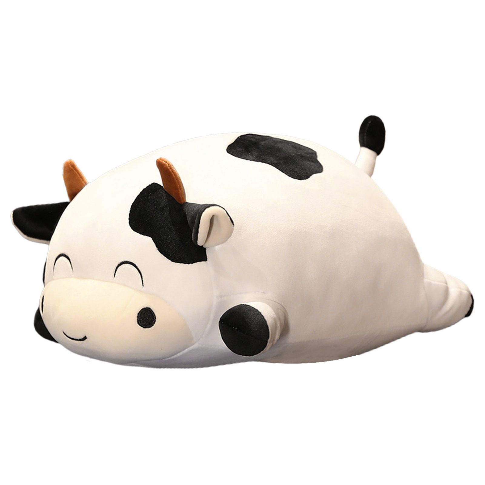 35/50cm Cow Plush Toy Soft Cute Sleeping Accompany Doll Pillow Black and White Milk Cow Stuffed Animal Doll Birthday Gift