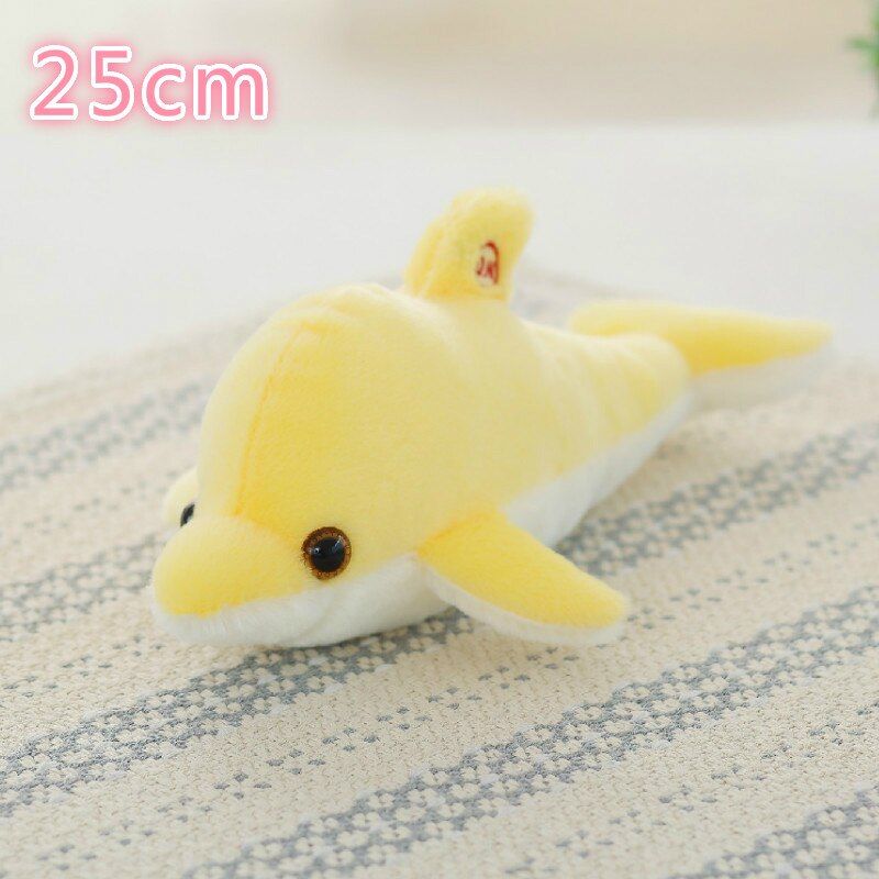45cm/25cm Luminous Plush Dolphin Doll Glowing Pillow Cushion LED Light  Animal Toys Colorful  Kids Children's Gift WJ453