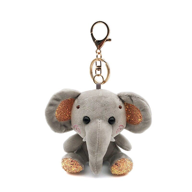 Cute Cartoon Animal Plush Toy Keychain Backpack Keychain Long Leg Frog Bear Lion Bread Dog Teddy Bear Expression Doll Cute Gift