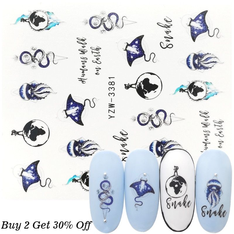 2020 New Designs Colorful Nail Water Decals Slider Dream Catcher Feather Balloon Unicorn Nail Wraps Watermark Tattoo Decor