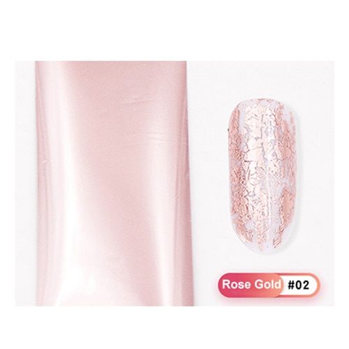 Nail Foils Rose Gold Laser Nail Art Transfer Stickers Nail Tips Decorations Nail Transfer Foils Decoration