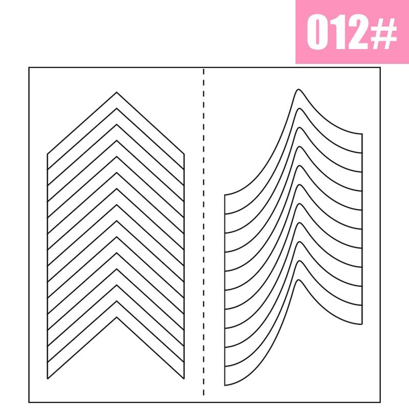 French Manicure DIY Nail Art Tips Guides Stickers Stencil Strip