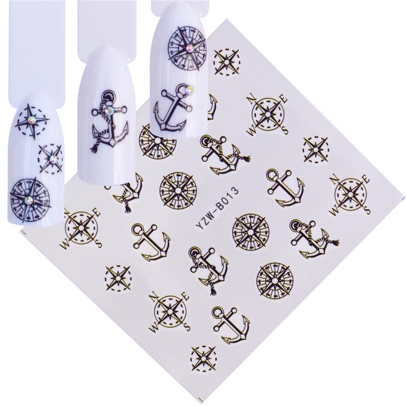 FWC 22 Designs Available Pirate/Halloween Water Transfer Nail Art Sticker Decal Slider Manicure Wraps Tool Tips