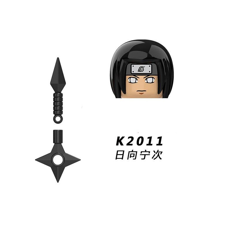 Anime Bricks Sasuke Itachi Kakashi Hoshigaki Kisame Hidan Hyuuga Hinata Neji Figures Heads Buiding Blocks Toys For Kids KDL803