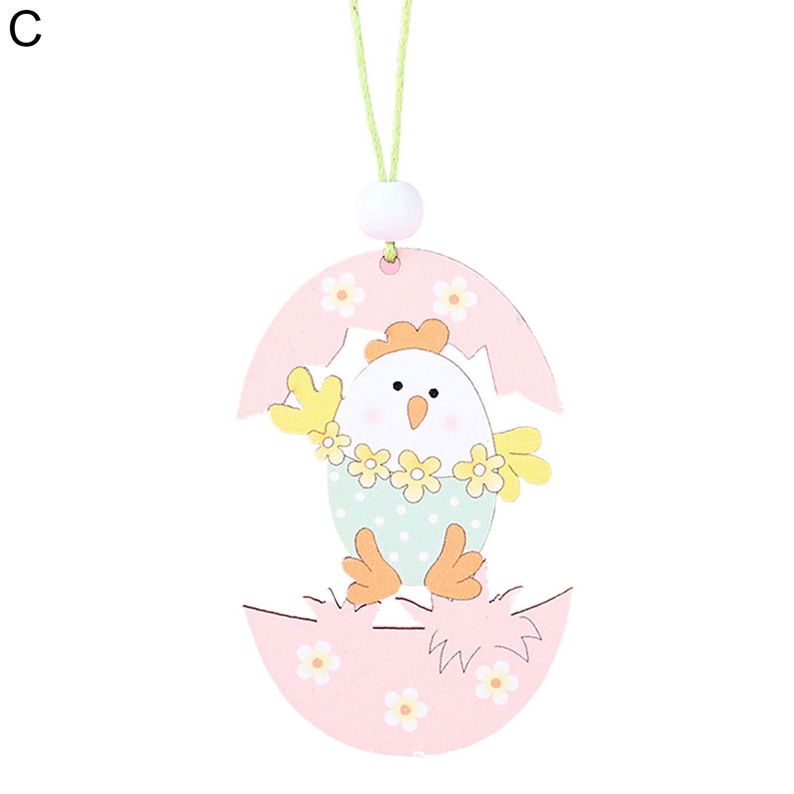 Easter Pendant Delicate Easter Wooden Rabbit Egg Chic Ornament