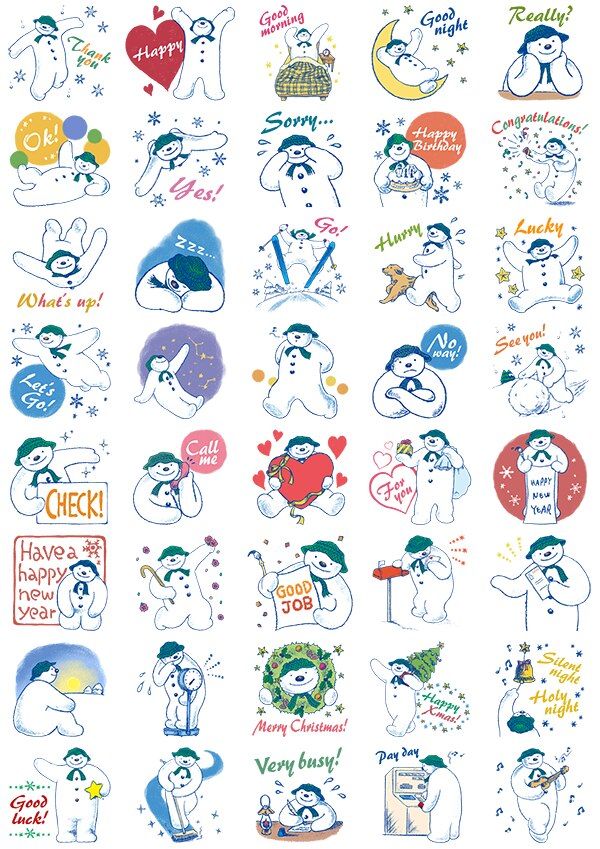 40PCS Cute snowman winter christmasStickers Crafts And Scrapbooking stickers kids toys book Decorative sticker DIY Stationery