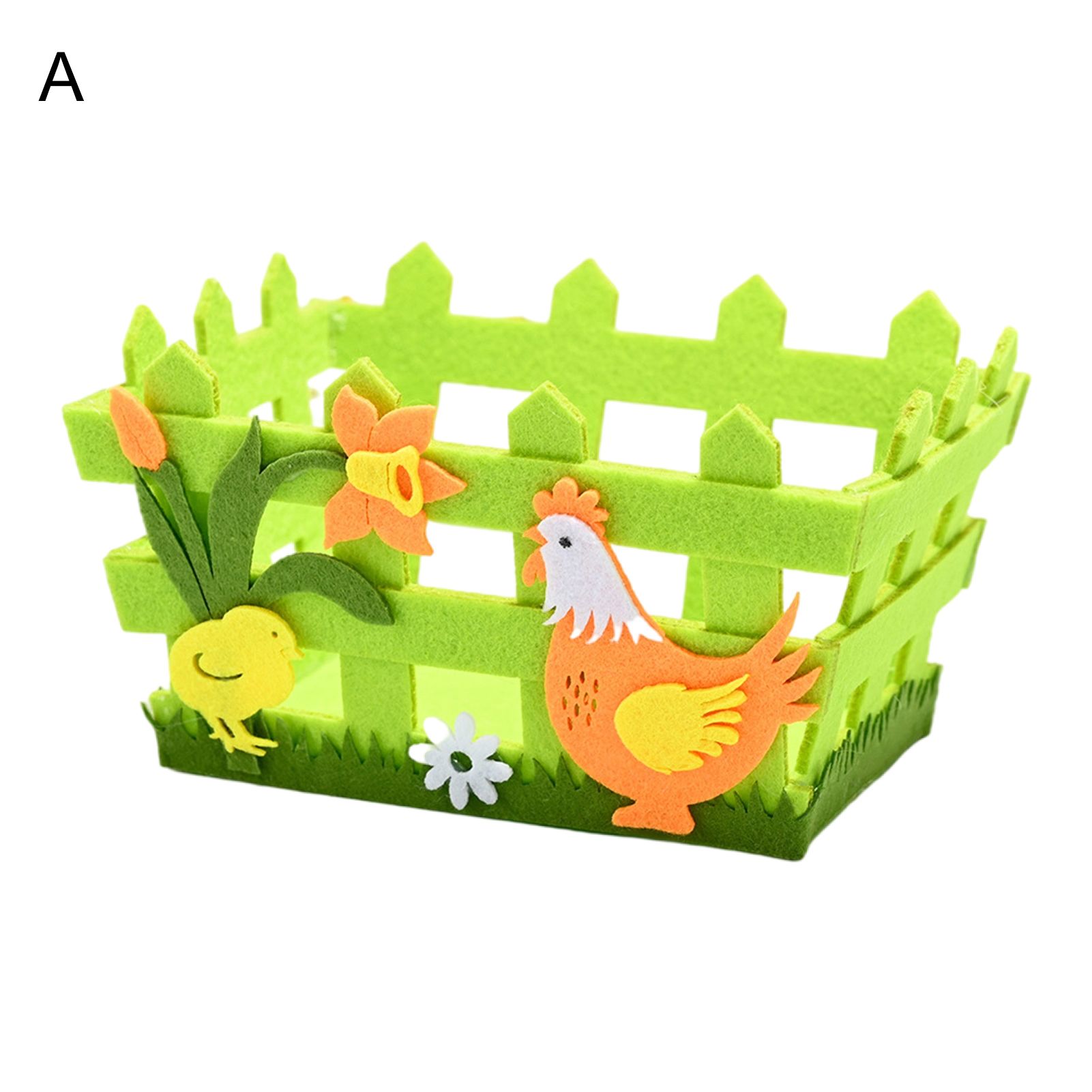 Basket Decor Durable Adorable Chicken Applique Candy Basket