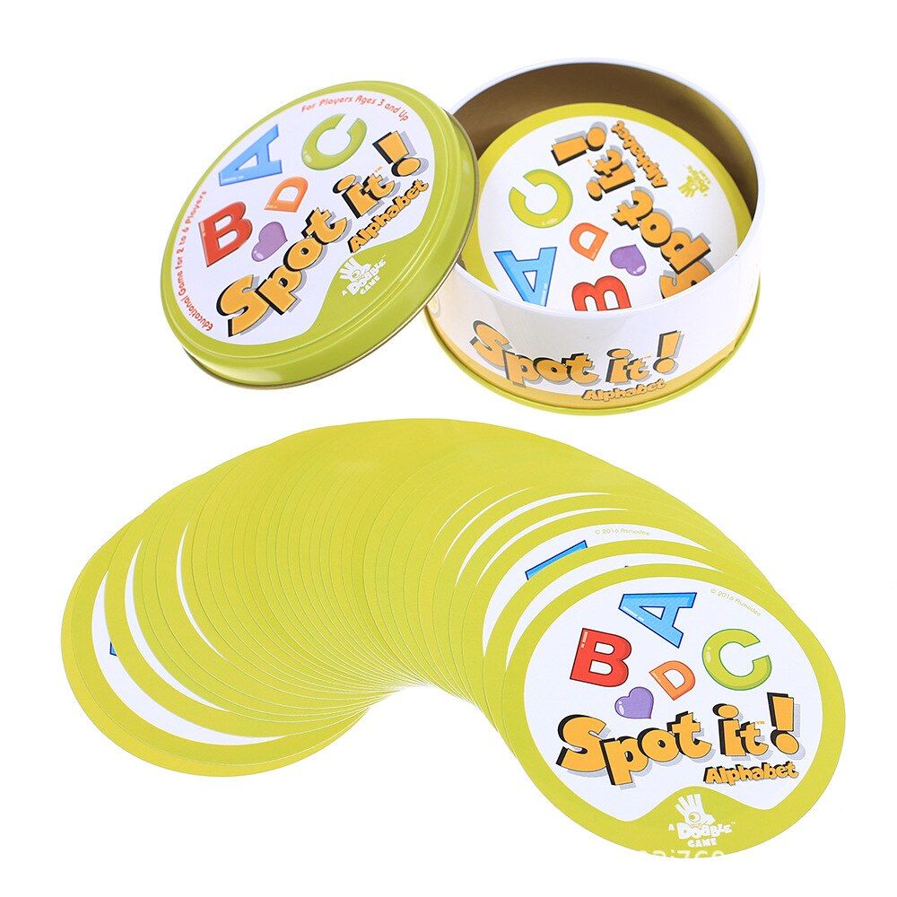 Frozen Spot It And Dobble Card Game Table Board Game For Dobbles Kids Spot Cards It Go Camping Metal Tin Box Toys