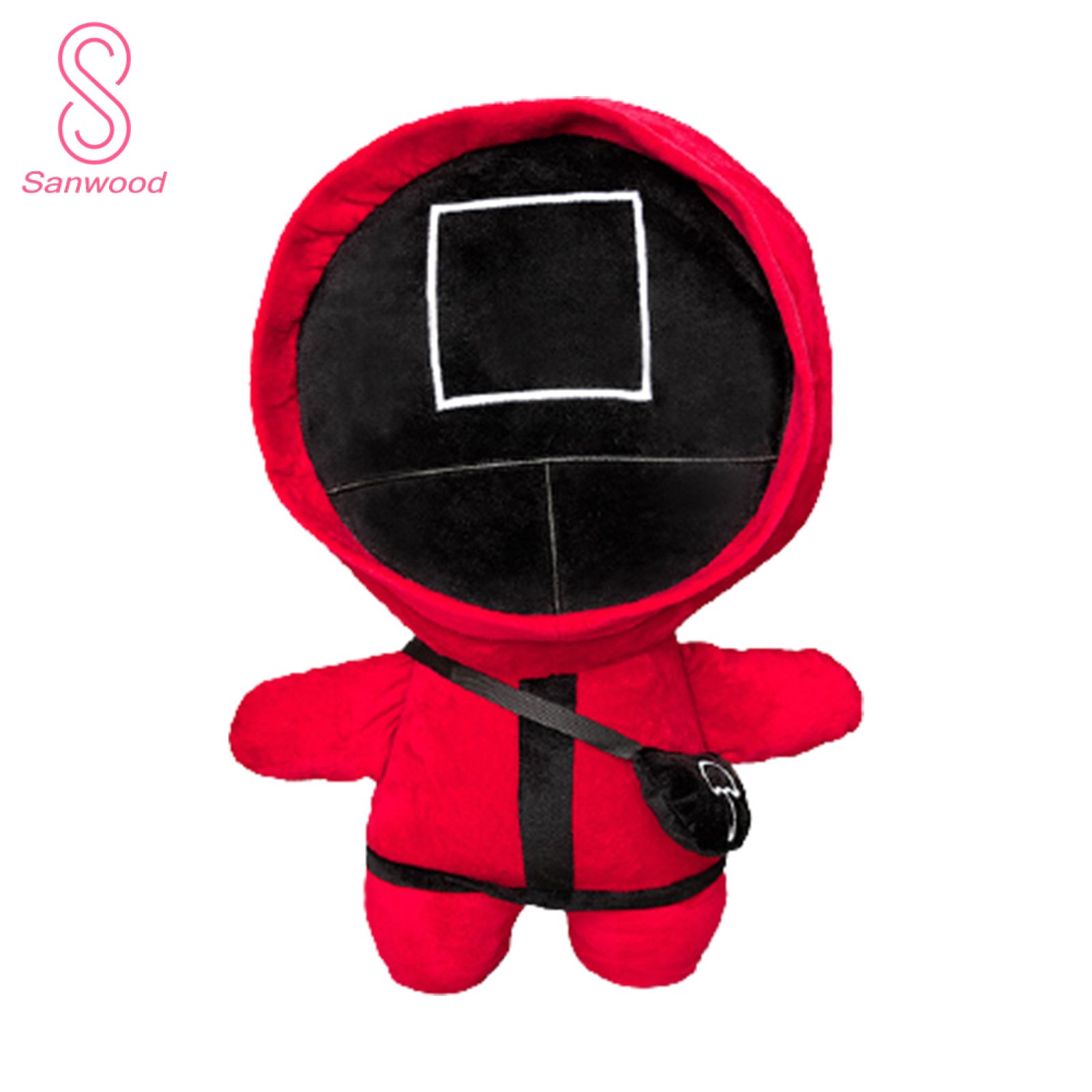 Fine Stitching PSush DoSS CircSe Print AdorabSe TriangSe Square Print Red Hoodie Toy for Home