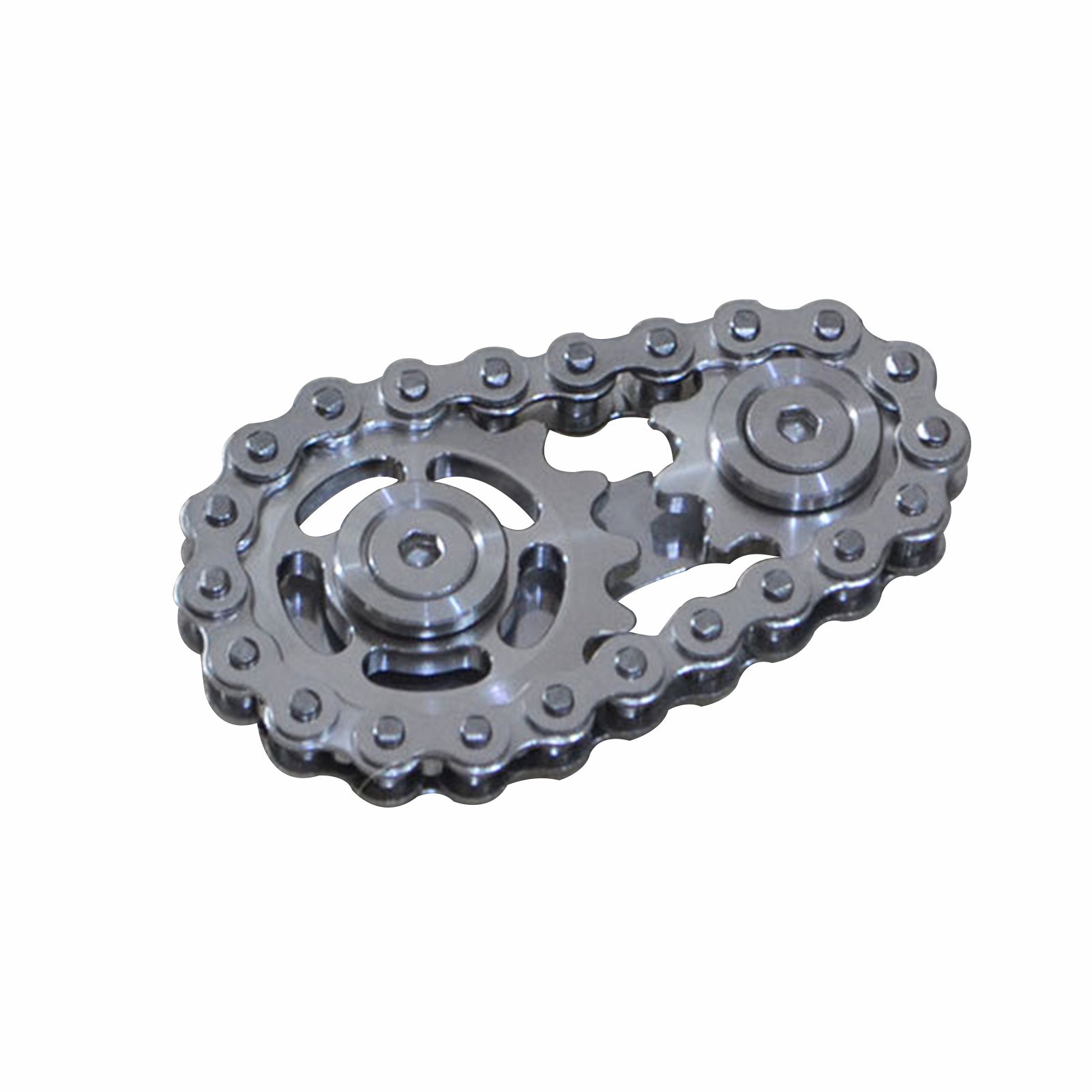 Sprocket Metal Flywheel Toy Gear Chain Decompression Fingertip Spinning Top Gift