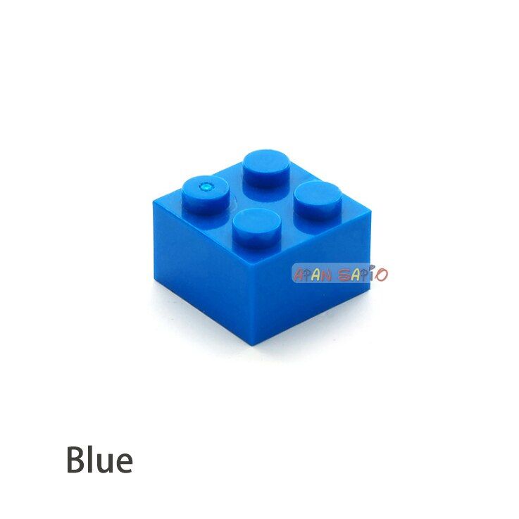 120PCS/lot DIY Building Blocks Thick Bricks  2x2Dots Educational Creative kids Particles Toys for Children fit lego bricks size