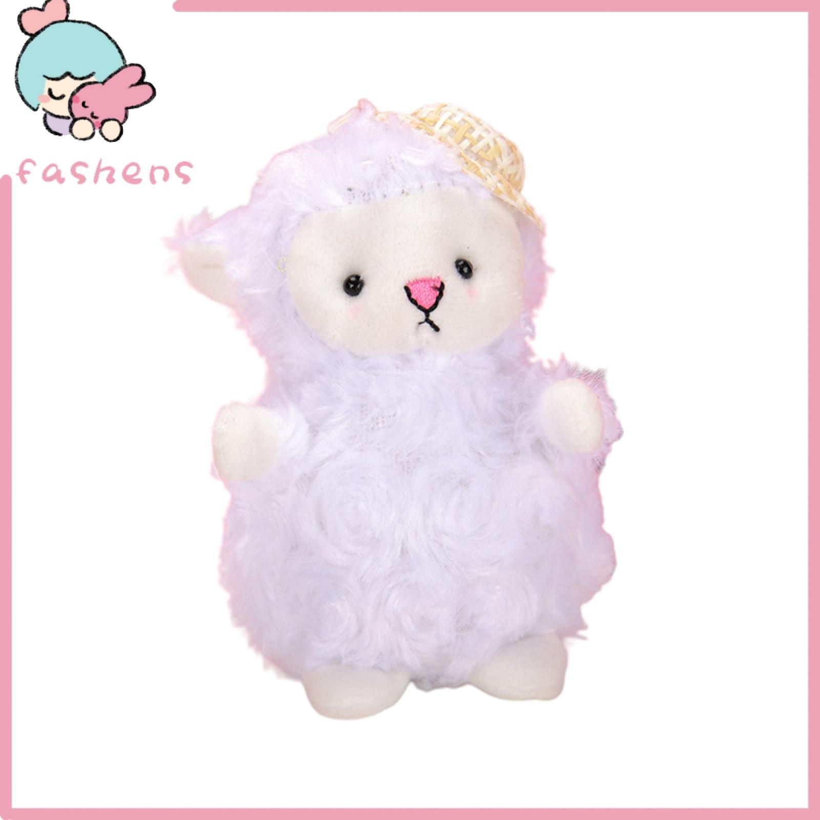 Plush Doll Pendant Funny Sheep Plush Doll with Bowknot Glasses
