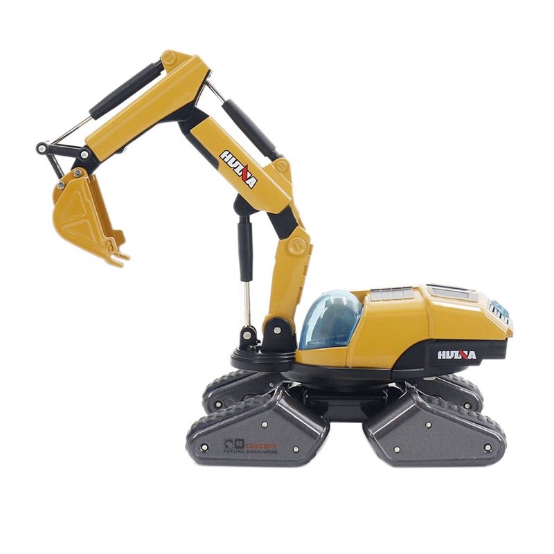 Huina 1:50 Alloy Diecast Excavator Model Engineering Track Car High Simulation Collection Metal Toys I9 Concept