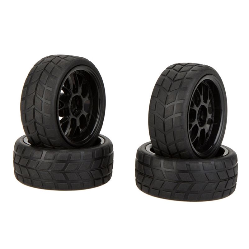 4pcs High Performance 1/10 Rally Car Rim Wheels and Tires 20101 for Traxxas HSP Tamiya HPI Kyosho RC Car