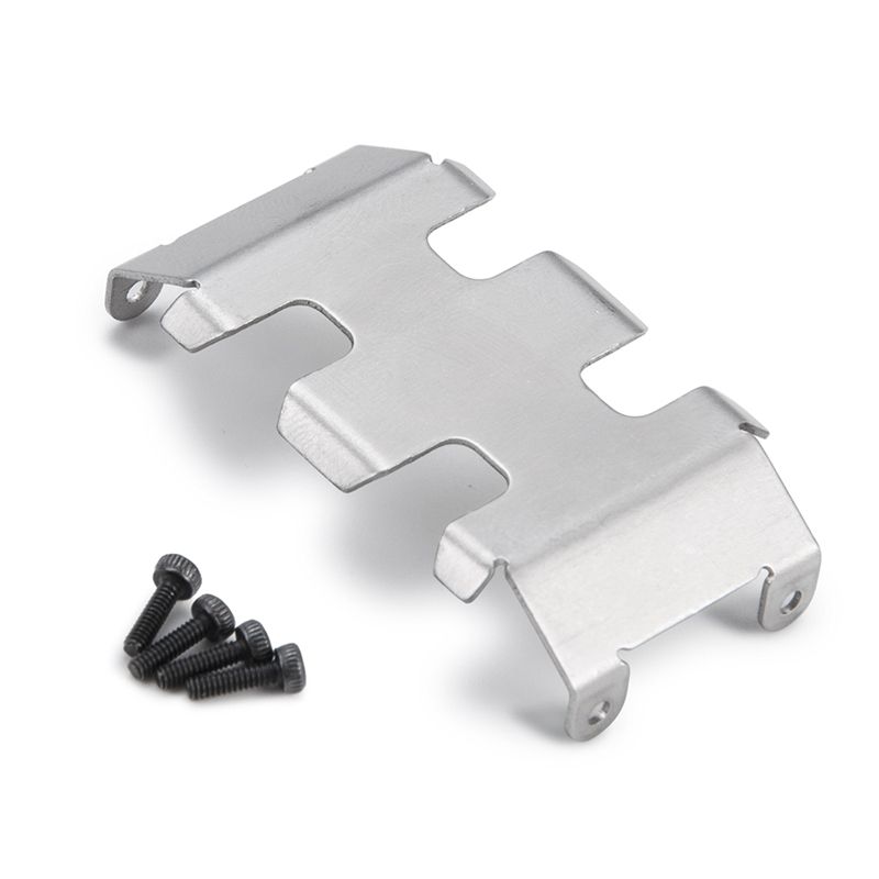 Stainless Steel Bottom Plate GearBox Protector Chassis Armor Skid Plate for 1/24 RC Crawler Axial SCX24 Upgrade Parts