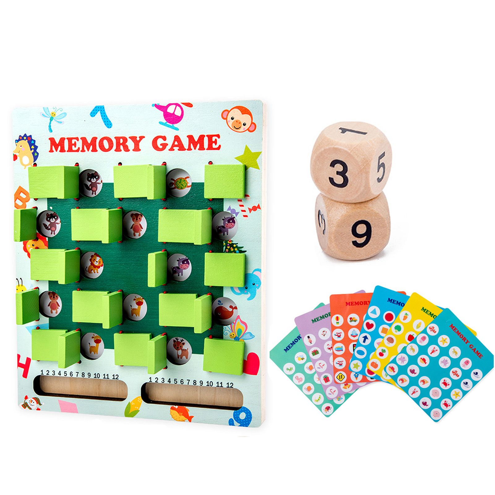 Memory Training Puzzle Board Toy Double-sided Logical Thinking Montessori Education Puzzle Board Toy for Child