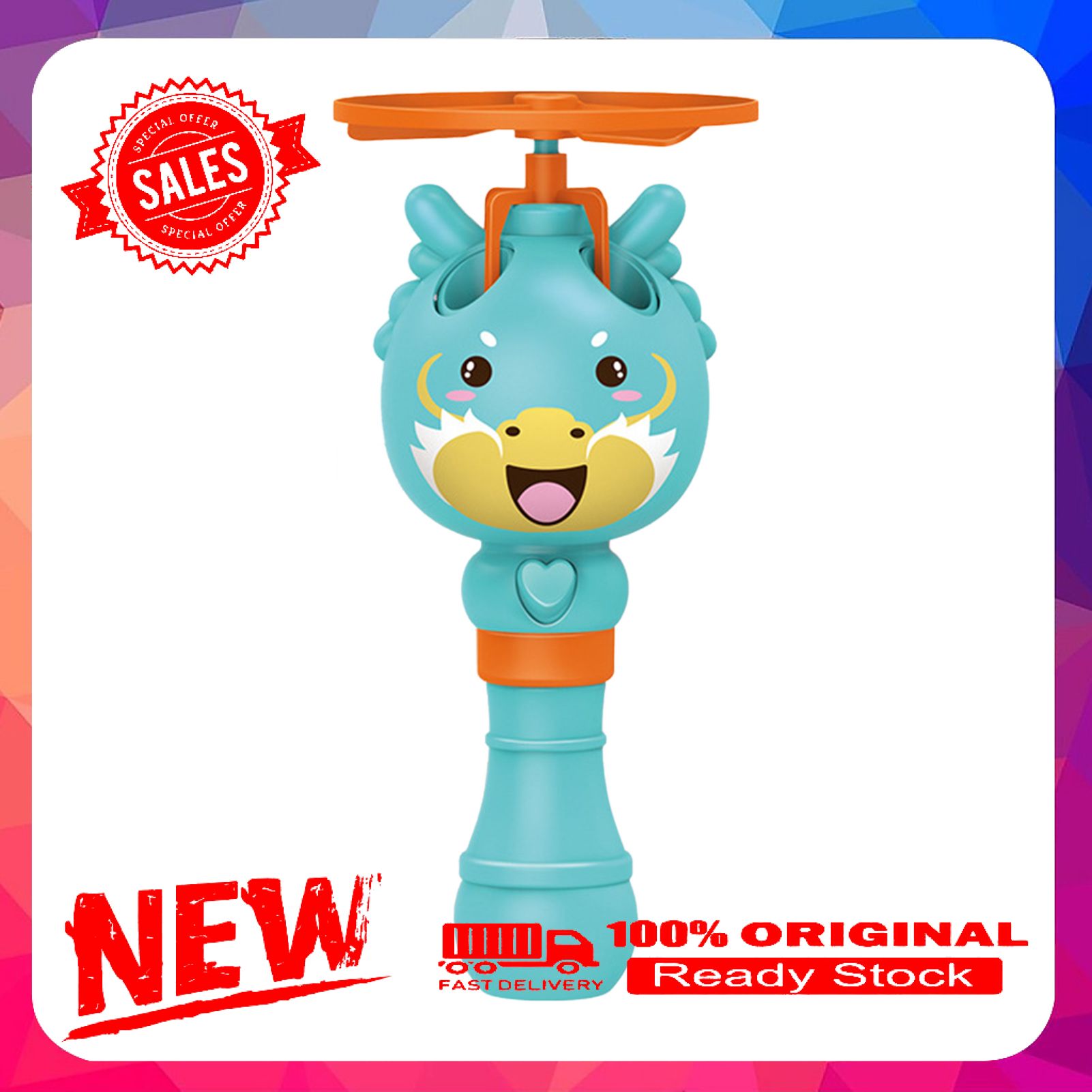 Bubble Stick Eye-Catching Cartoon Style Lightweight Soap Water Bubble Wand for Outdoor