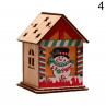 Luminous Santa Claus Snowman Pattern Wooden House Display Mold Christ Decor