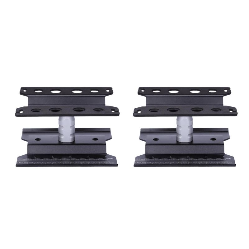 2X Metal RC Car Workstation Work Stand Repair 360 Degree Rotation for 1/8 1/10 1/12 1/16 Scale Models,Black