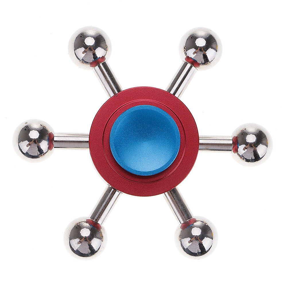 Three Head Six Arm Fingertip Gyro Meteor Hammer Fidget Hand Spinner Finger Spinner EDC Toy Focus Tri Spinner Reduce Stress Gift