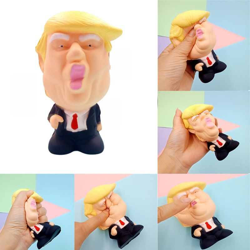 Creative Pressure Relief Toys Donald Trump Squeeze Ball Funny Joke Novelty Pressure Relief Kid Doll PU Squishy Decompression Toy