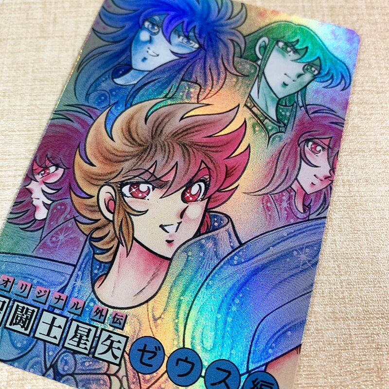 12pcs/set Saint Seiya Flash Cards Zeus Piece Full Set Repaint Composite Craft Toys Hobbies Hobby Game Collection Cards