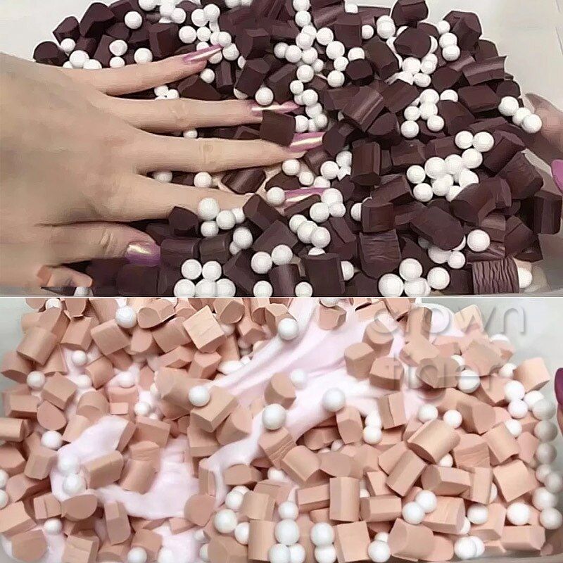 DIY Slime Filler Mud slime Decoration Accessories Craft slime Supplies chocolate chunks Sponge Strip Foam Beads Kids childrenToy