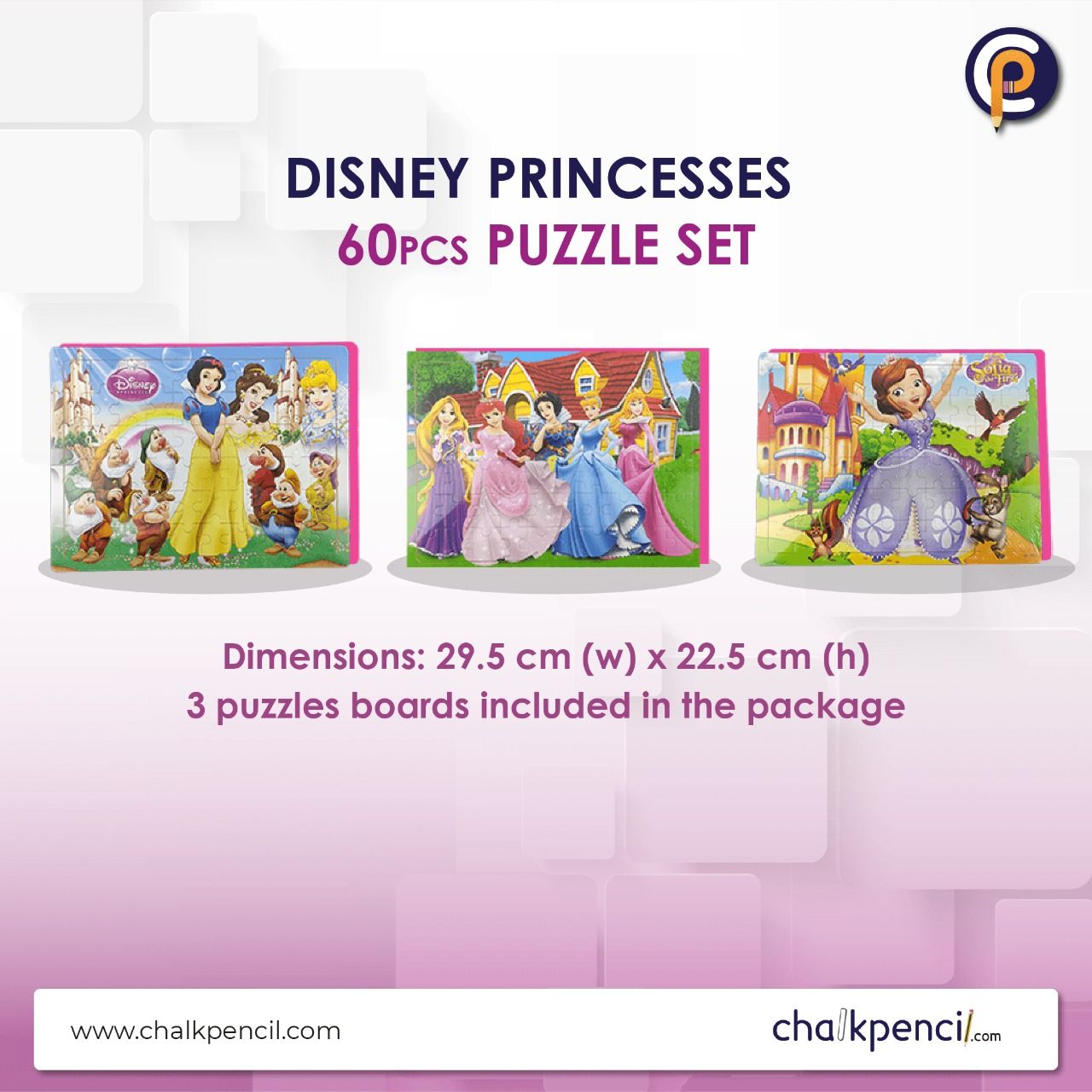 Chalkpencil Princesses 60pcs Puzzle Set