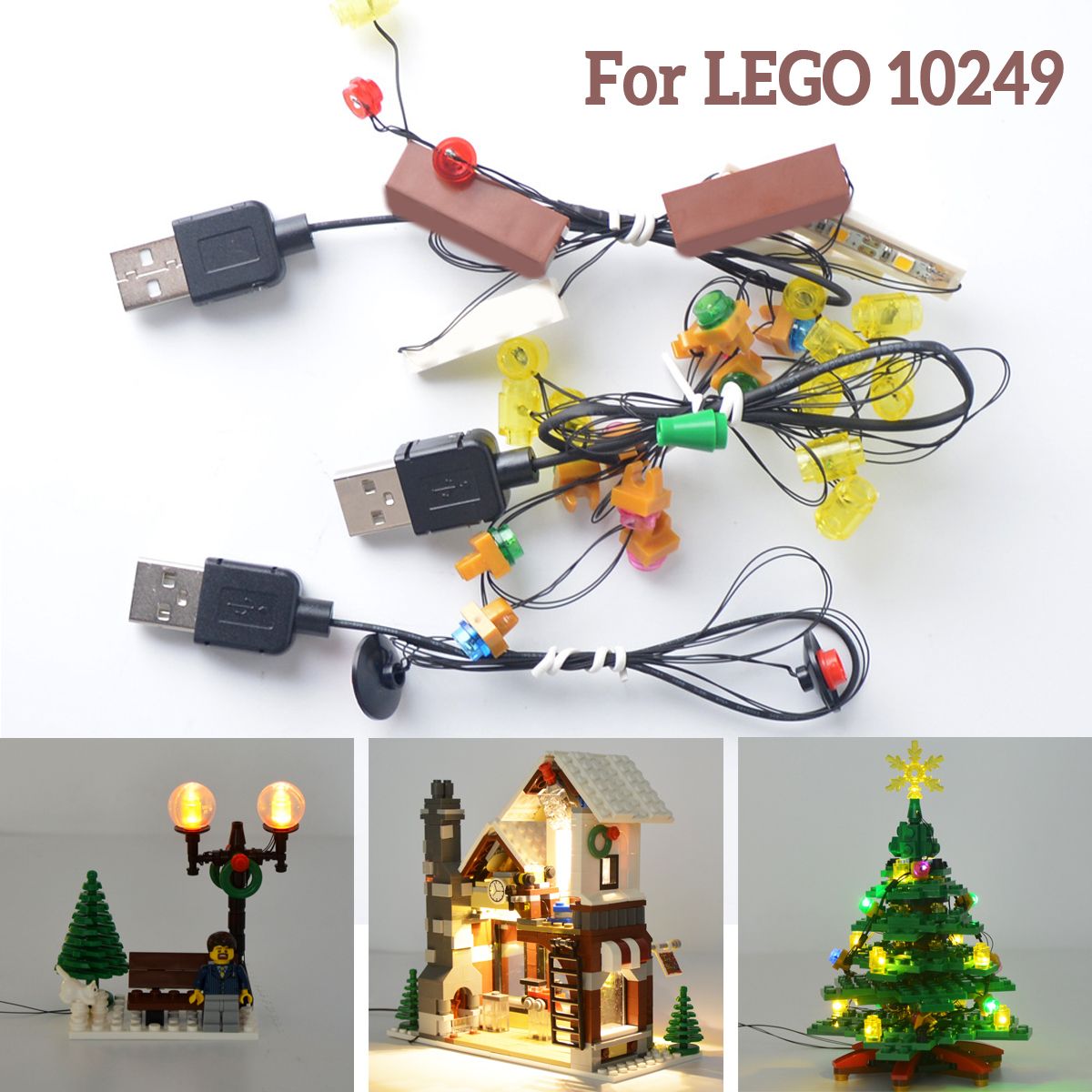 Amusing For 10249 LED Light String DIY Kit Xmas Block Village Toy Shop Lighting