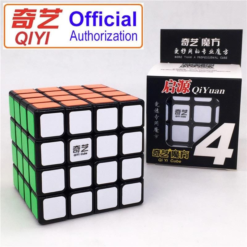 QiYuan Magic Cube 4x4 Sticker Twisty Puzzle Competition Speed Cube