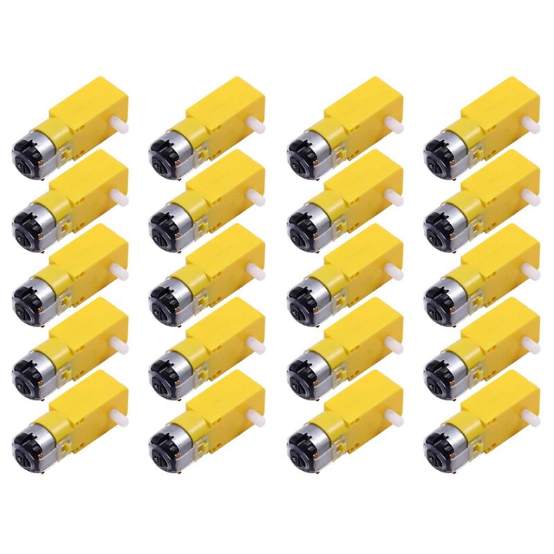20 Pieces DC 70MA (3V) Robot Intelligent Car DIY Dual Shaft Gear TT Motor for Robot Car MCU 7X2.2X1.8cm