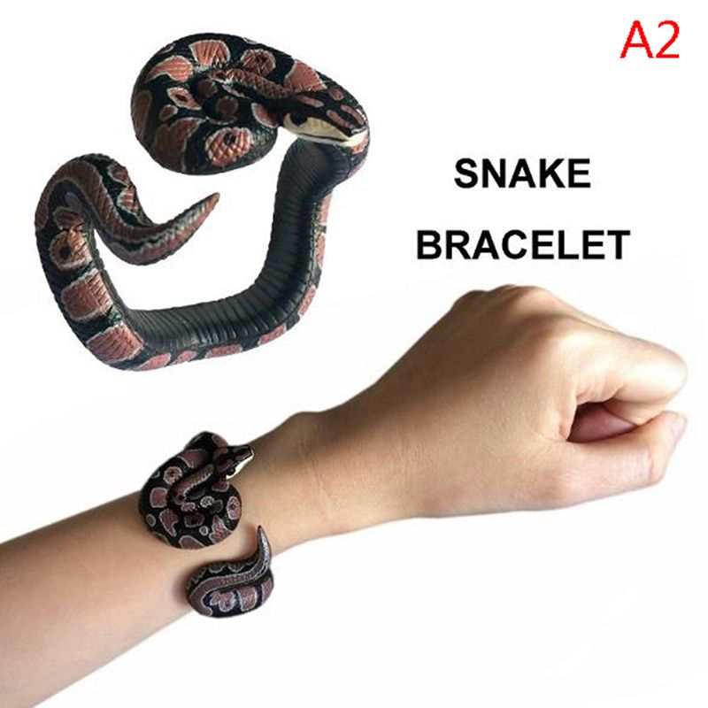 Tricky Funny Spoof Simulation Snake Toy Snake Bracelet Novelty Halloween Gift